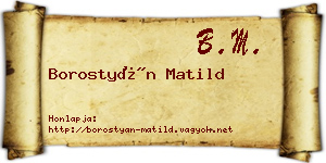 Borostyán Matild névjegykártya